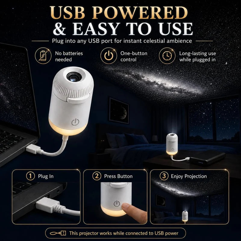 Mini galaxy star projector